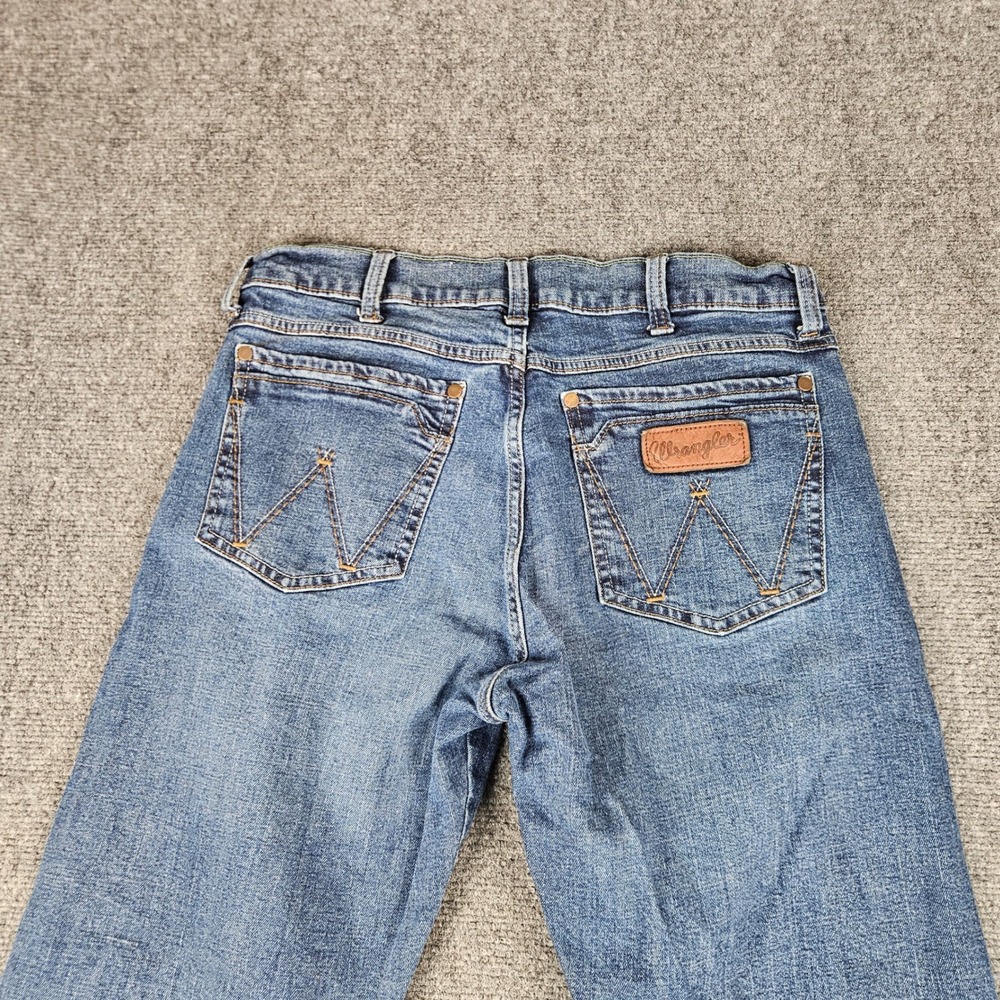 Wrangler Retro Slim Straight Jeans Mens 32x32 Medium Wash Denim 1088MWZPD - Picture 8 of 11